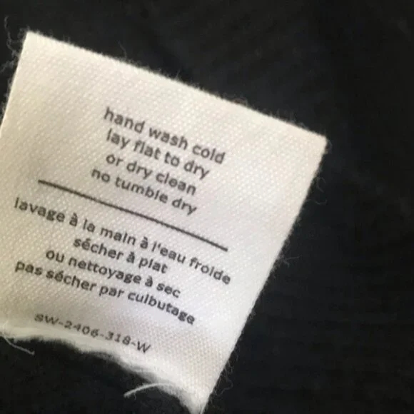 OAK + FORT Oversized Crop Mock Neck Wool Blnd Sweater Knit Turtleneck Boxy Top M - Picture 8 of 14